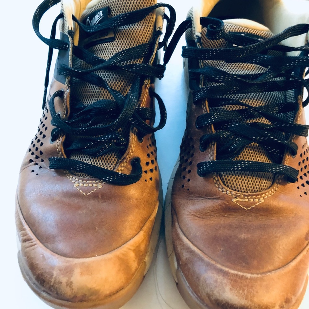 A pair of men’s trail shoes, size 11, by Danner.